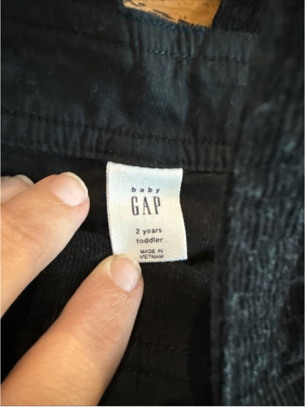 Gap Girls Overall Dresses Size 2T Lot Of 2 Black And Denim - Picture 2 of 7